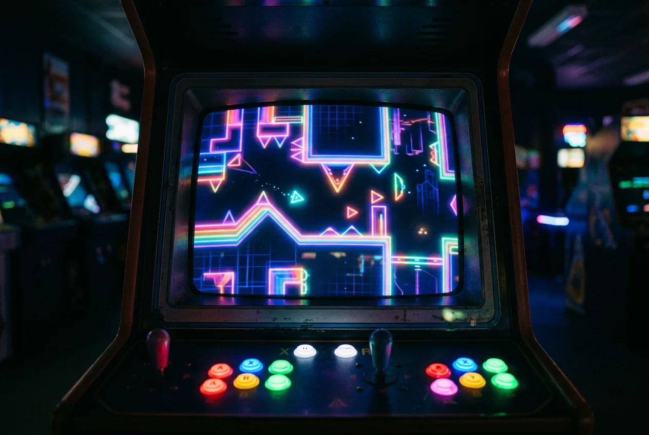 Geometry Neon Dash: Rainbow Pixel
